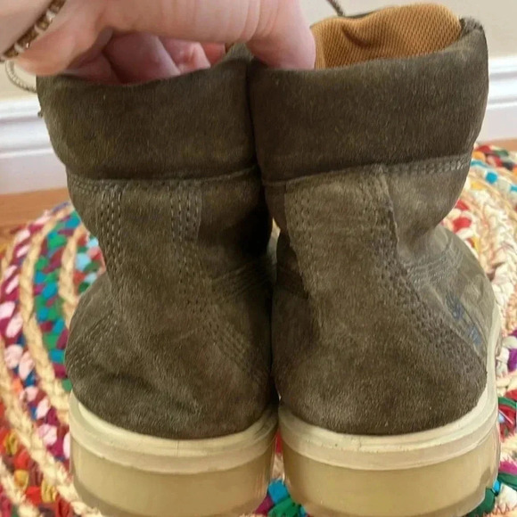 Timberland suede leather waterproof army  green boots - Picture 5 of 8